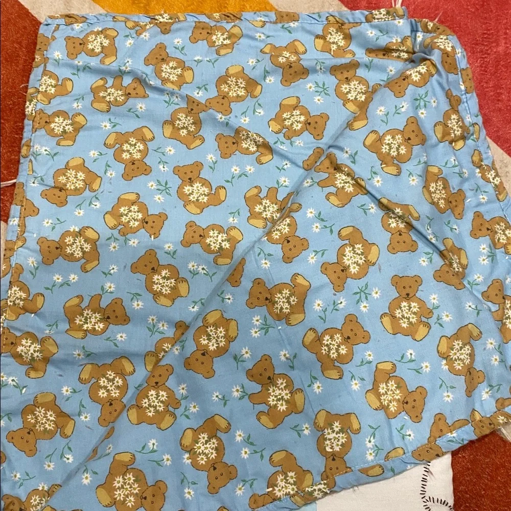 Handmade Baby Bear Quilt with Heart Design